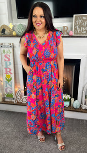 Floral Smocked Tiered Maxi Dress