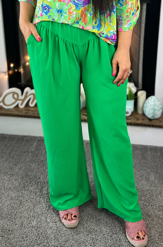 Kelly Green Airflow Fabric Pants