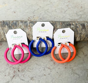 Color Coated Hoop Earrings (8637082829093)