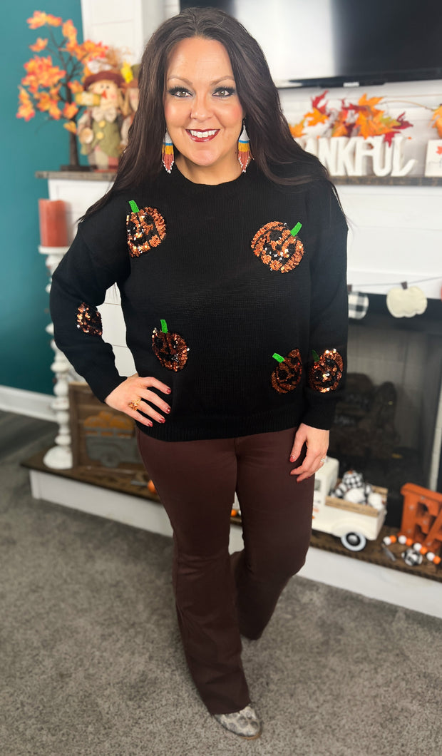 Sequin Pumpkin Sweater (8782563705125)