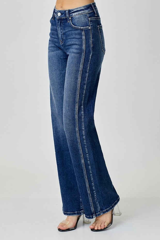 {ONLINE ONLY} RISEN Double Side Seam Straight Fit Jeans