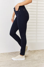{ONLINE ONLY} Judy Blue Navy Garment Dyed Tummy Control Skinny Jeans