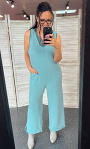 Jade Corded Tie Strap Jumpsuit