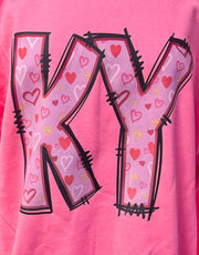 KY Heart Print Sweatshirt (S-2X)