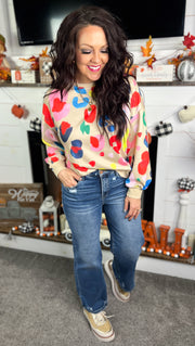 Colorful Leopard Pullover