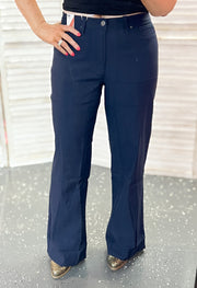 YMI Hyperstretch Wide Leg Pants~Navy