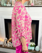 Pink Floral & Paisley Lizzy Top