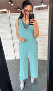 Jade Corded Tie Strap Jumpsuit