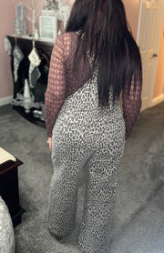 {PREORDER} Leopard Denim Overalls