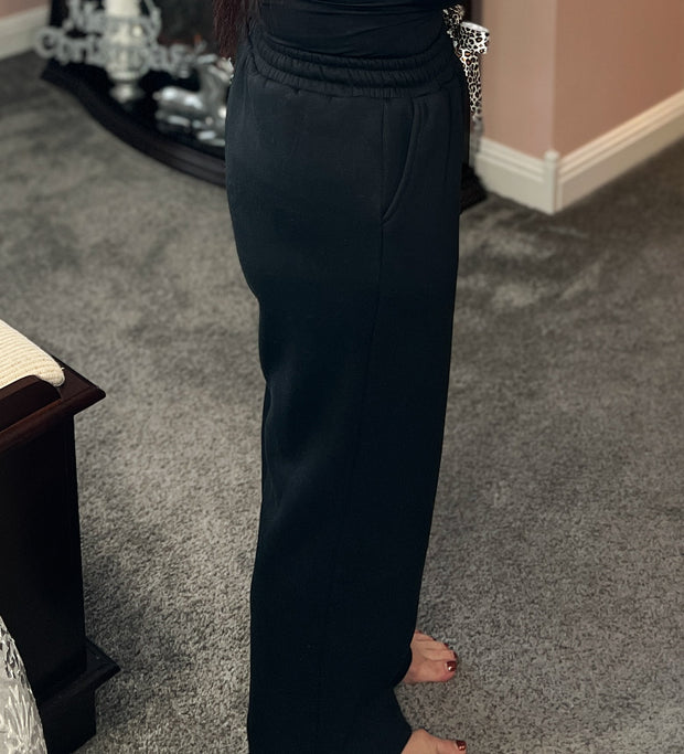 {PREORDER} Leopard Drawstring Fleece Lined Pants (2 Colors)