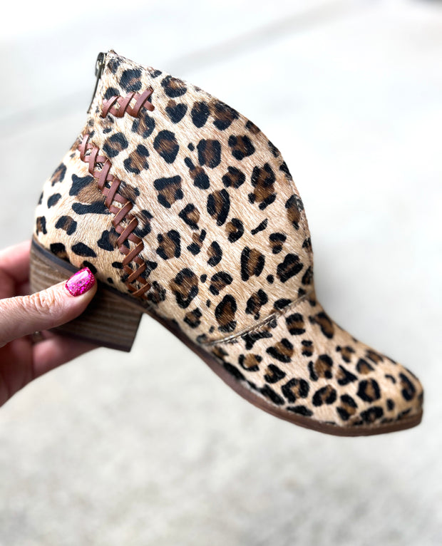 Naughty Monkey GENUINE LEATHER Hair On Leopard Booties