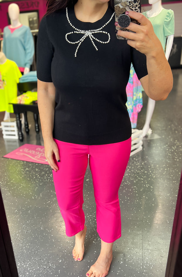 French Pink YMI Hyperstretch Cropped Kick Flare Pants
