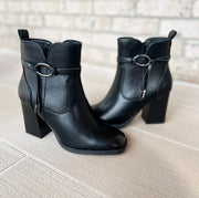 Cammy Black Booties w/Tassel Detail