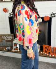 Colorful Leopard Pullover