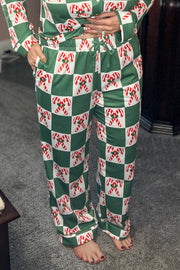 {PREORDER} Candy Cane Green Checked PJs