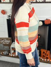 Fall Stripe Cozy Sweater