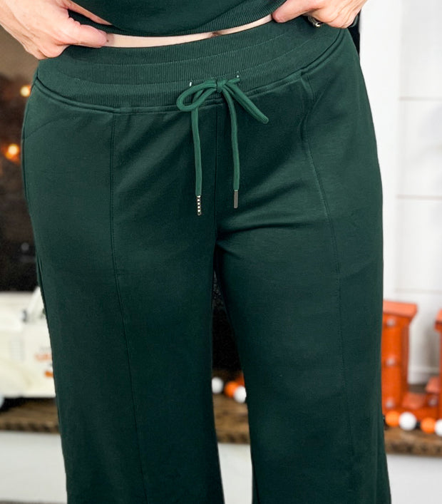 Umgee Evergreen LuxeKnit Wide Leg Pants