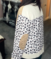 {PREORDER} Quilted Patchwork Leopard Button Front Jacket