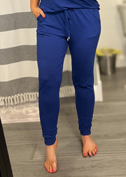 Shirley & Stone Brushed Fabric Jogger Set~Royal Blue(S-2X)