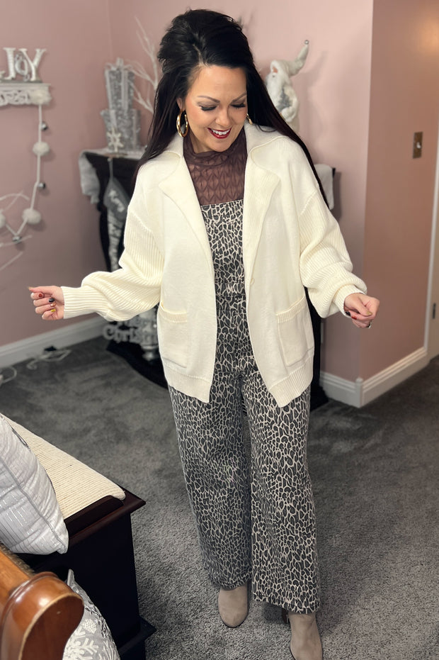 {PREORDER} Creamy & Dreamy Notch Lapel Sweater Cardigan (S-2X)