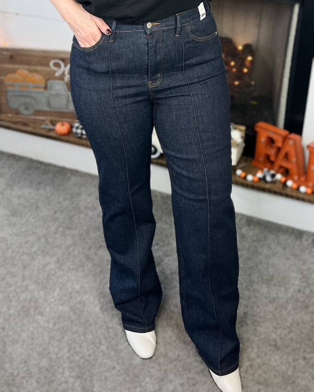 {ONLINE ONLY} Judy Blue Wide Leg Jeans w/Front Seam
