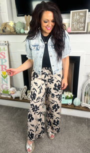 Light Wash Puff Sleeve Denim Jacket