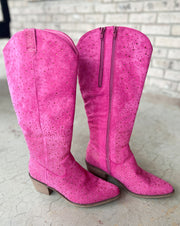 Really Roxie Pink Rhinestone Boots (8812067881253)