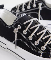 Very G Aman Sneakers w/Rhinestone Laces~Black