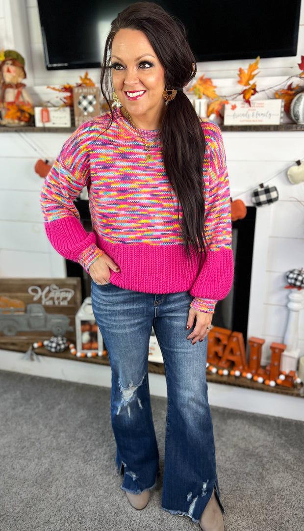 Pink Multi Oversized Sweater