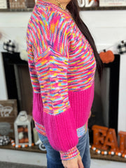 Pink Multi Oversized Sweater