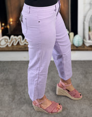 {RESTOCKED}YMI Lavender Hyperstretch Cropped Wide Leg Pants