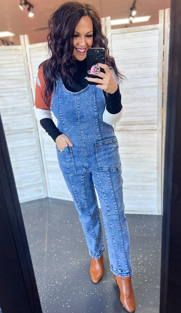 Blakeley Britte Overall Denim Romper (Some sizes PREORDER)