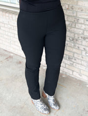 {RESTOCKED} Black Solid Straight Fit Pants
