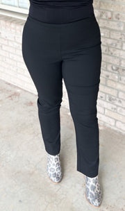 {RESTOCKED} Black Solid Straight Fit Pants