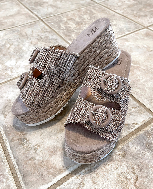 Not Rated Taupe Eriwen Espadrille Sandals