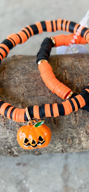 Pumpkin Charm 2 Bracelet Set