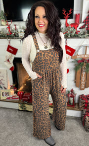 Blakeley Leopard Corded Overalls