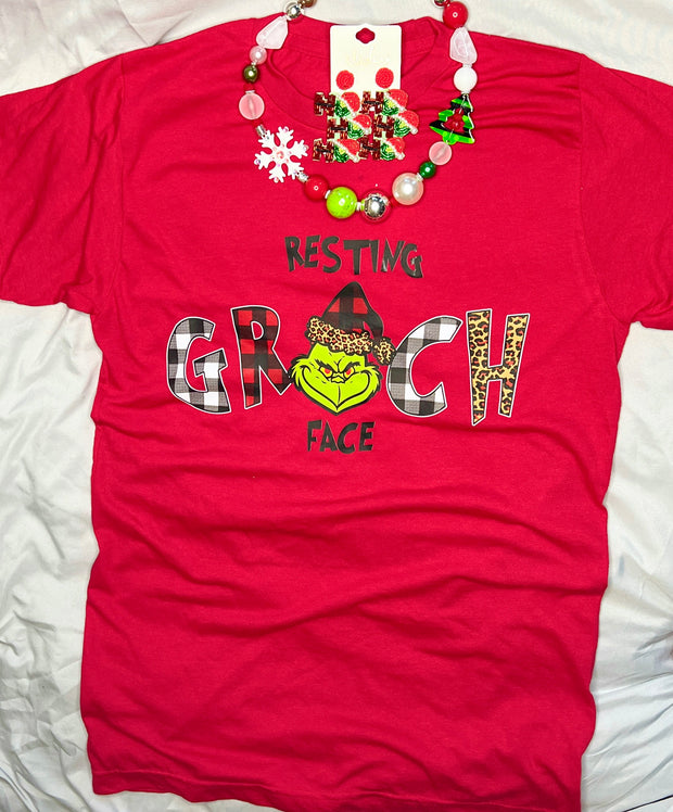 Resting Grinch Face Tee (8829534077221)