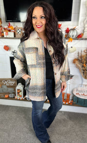Sequin Plaid Showstopper Shacket