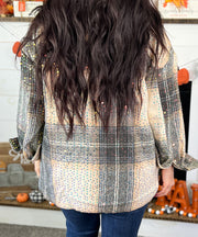 Sequin Plaid Showstopper Shacket