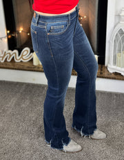 Judy Blue Distressed Hem Bootcut Jeans