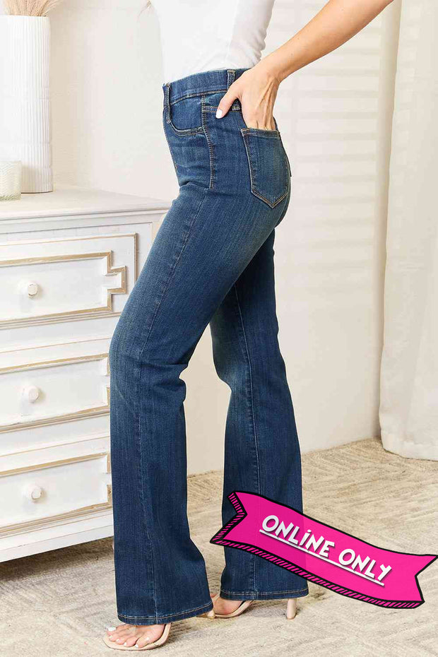 {ONLINE ONLY} Judy Blue Pull On Slim Bootcut Jeans