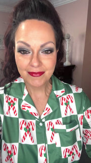 {PREORDER} Candy Cane Green Checked PJs