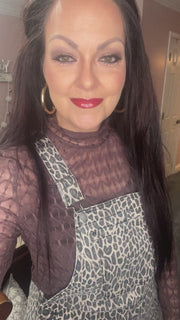 {PREORDER} Leopard Denim Overalls