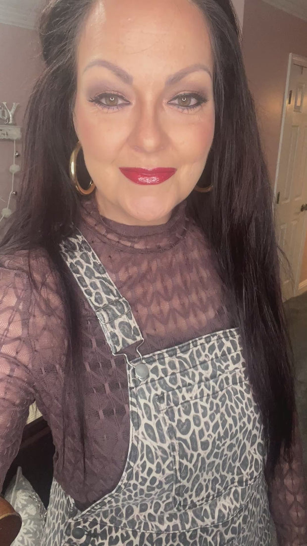 {PREORDER} Leopard Denim Overalls