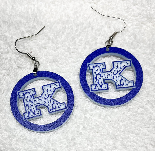 Game Day "K"  Earrings (6822892929110)