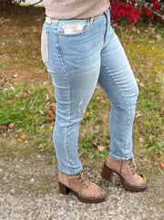Judy Blue Leopard Camo Contrast Jeans