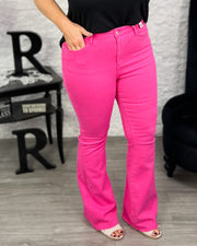 Judy Blue Hot Pink Garment Dyed Flares