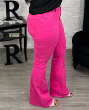 Judy Blue Hot Pink Garment Dyed Flares