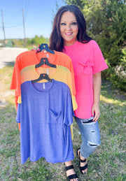 Oversized Raw Edge Burn Out Tees (4 Colors)